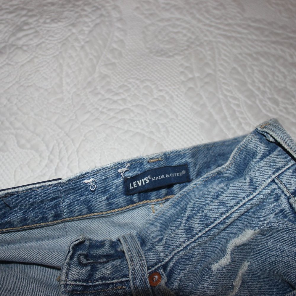 Levi's Distressed 501 Skinny Jeans Sz 24 - Picture 7 of 9
